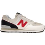 New Balance 574 White Red Navy