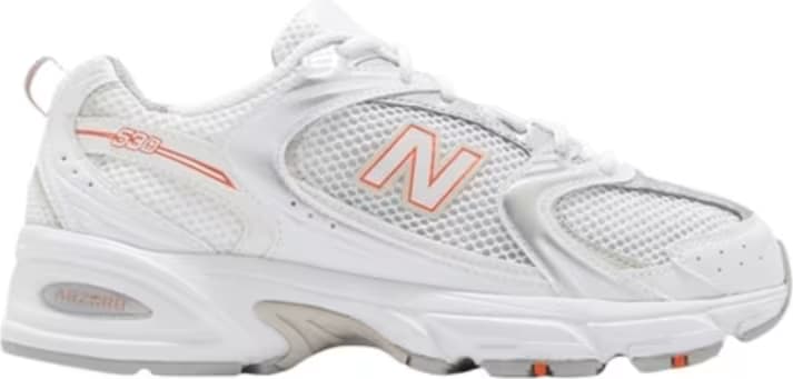 New Balance 530 White Silver Retro Orange