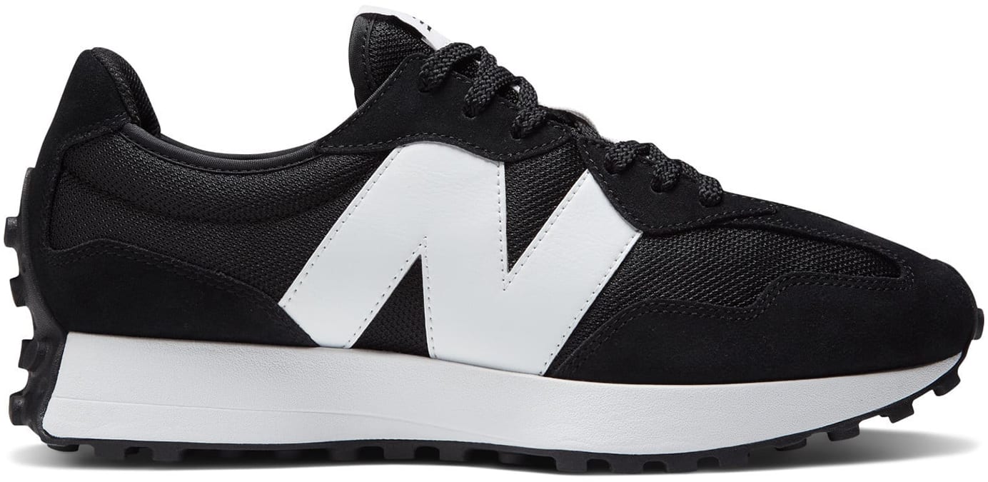 New Balance 327 Black White N Logo MS327CBW Sneaker Squad