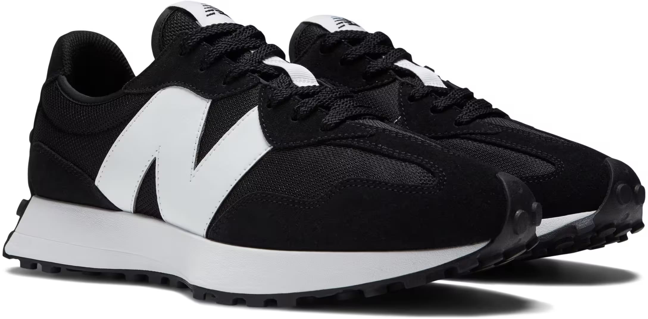 New Balance 327 Black White N Logo