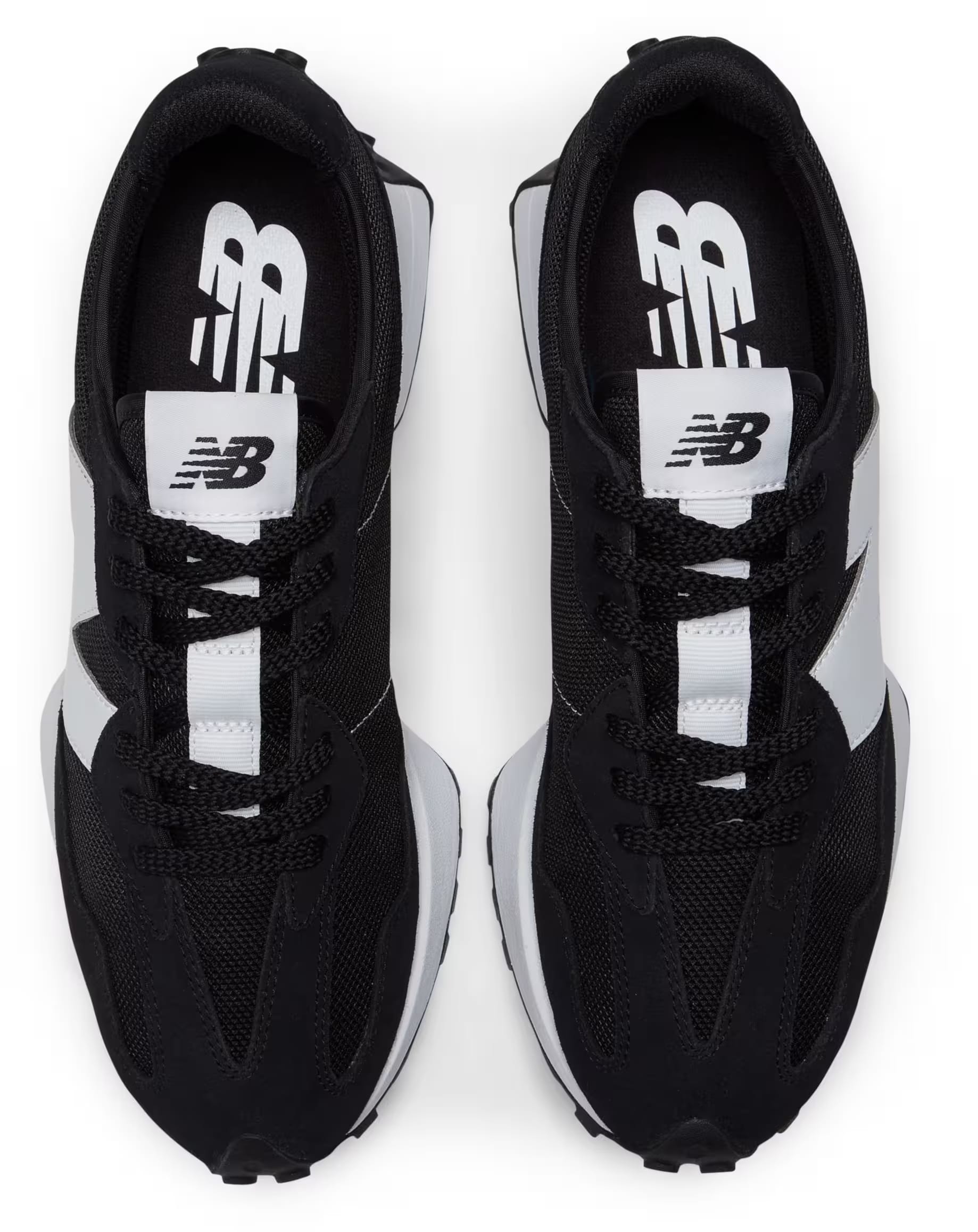New Balance 327 Black White N Logo