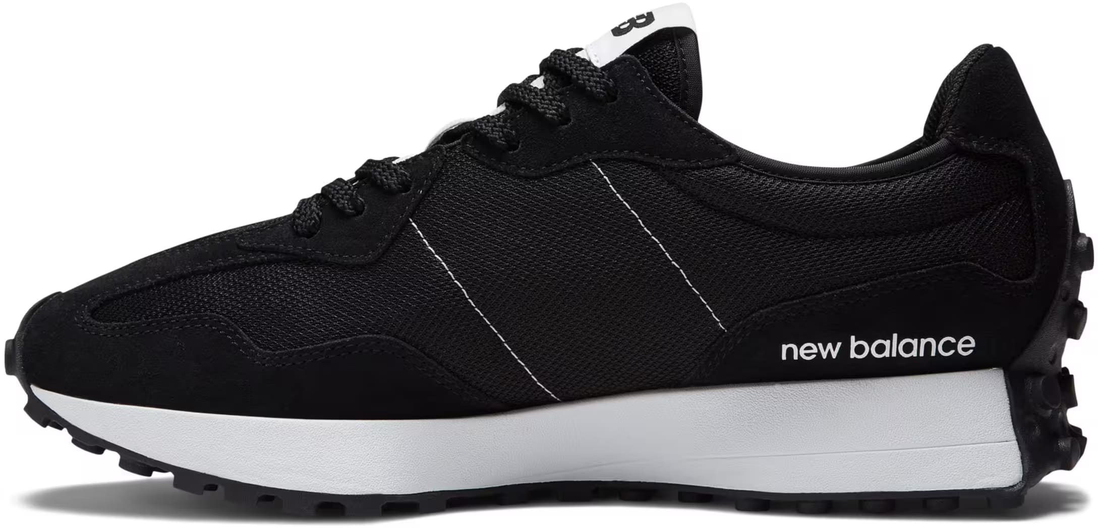 New Balance 327 Black White N Logo