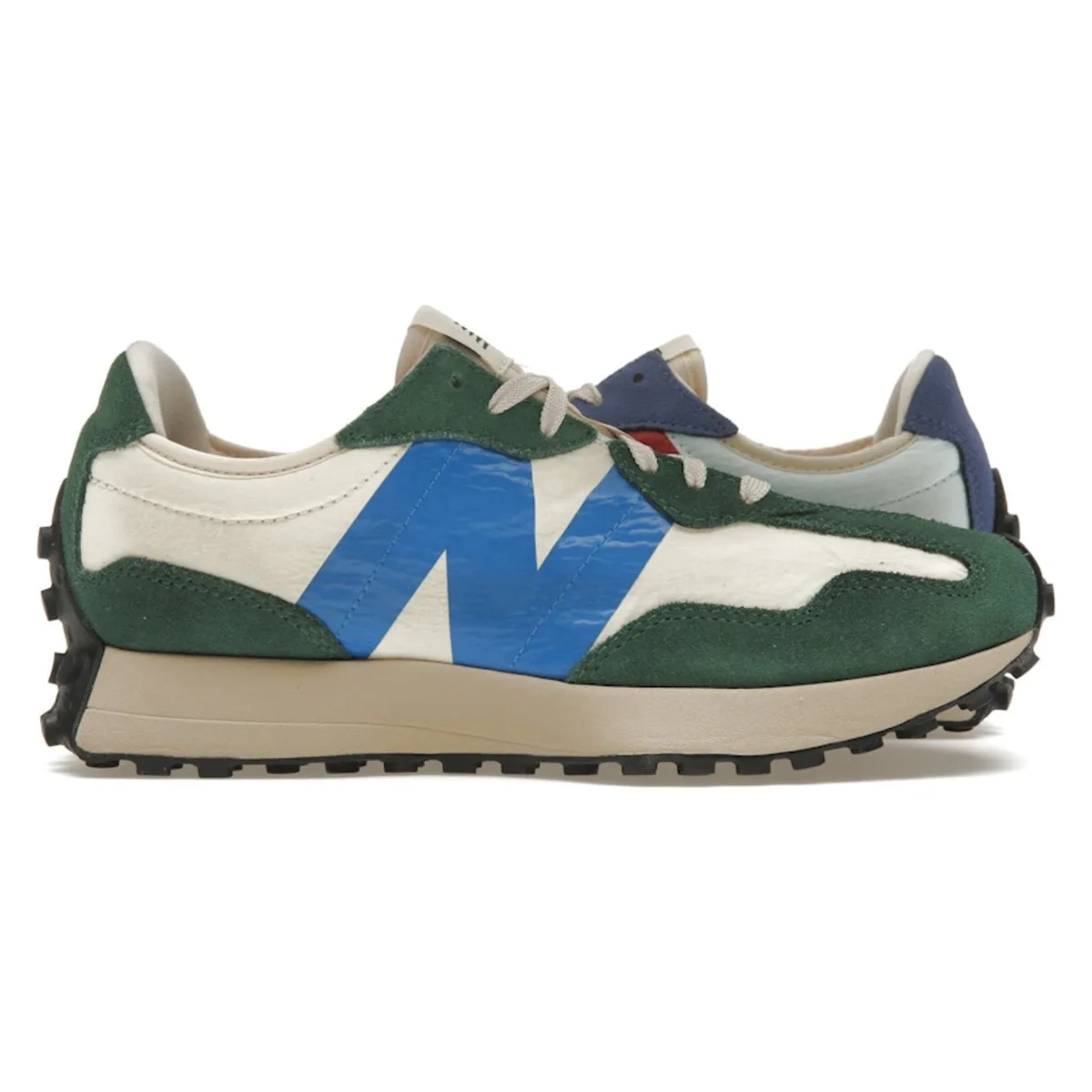 New Balance 327 Forest Green Serene Blue Vintage Worn