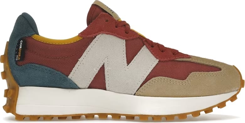 New Balance 327 Bordeaux Tan Teal