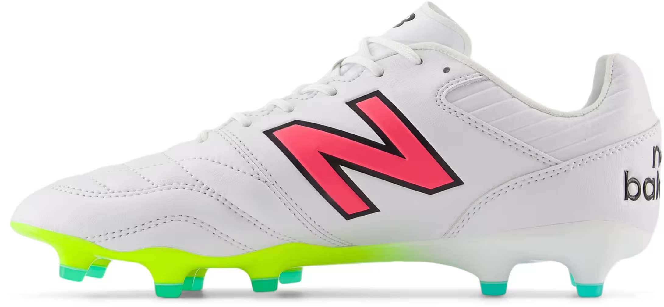 New Balance 442 Pro FG v2 White Hi-Lite Neon Pink