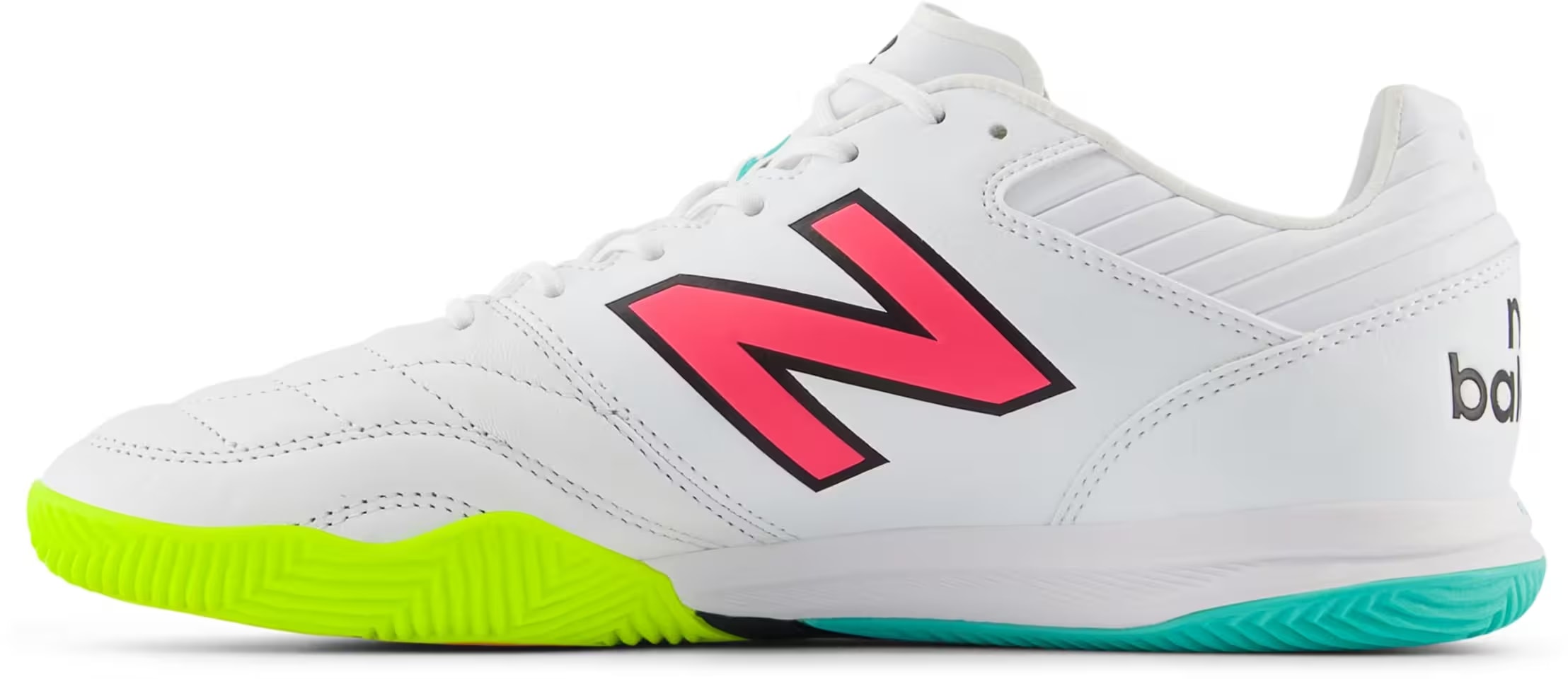 New Balance 442 Pro Indoor v2 White Hi-Lite Neon Pink