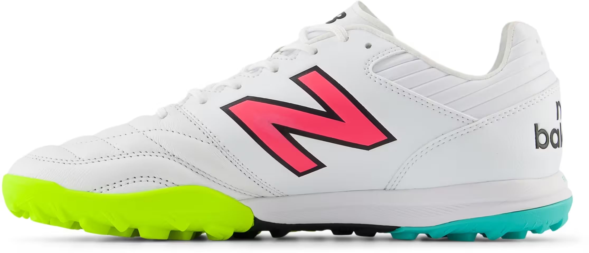 New Balance 442 Pro TF v2 White Hi-Lite Neon Pink