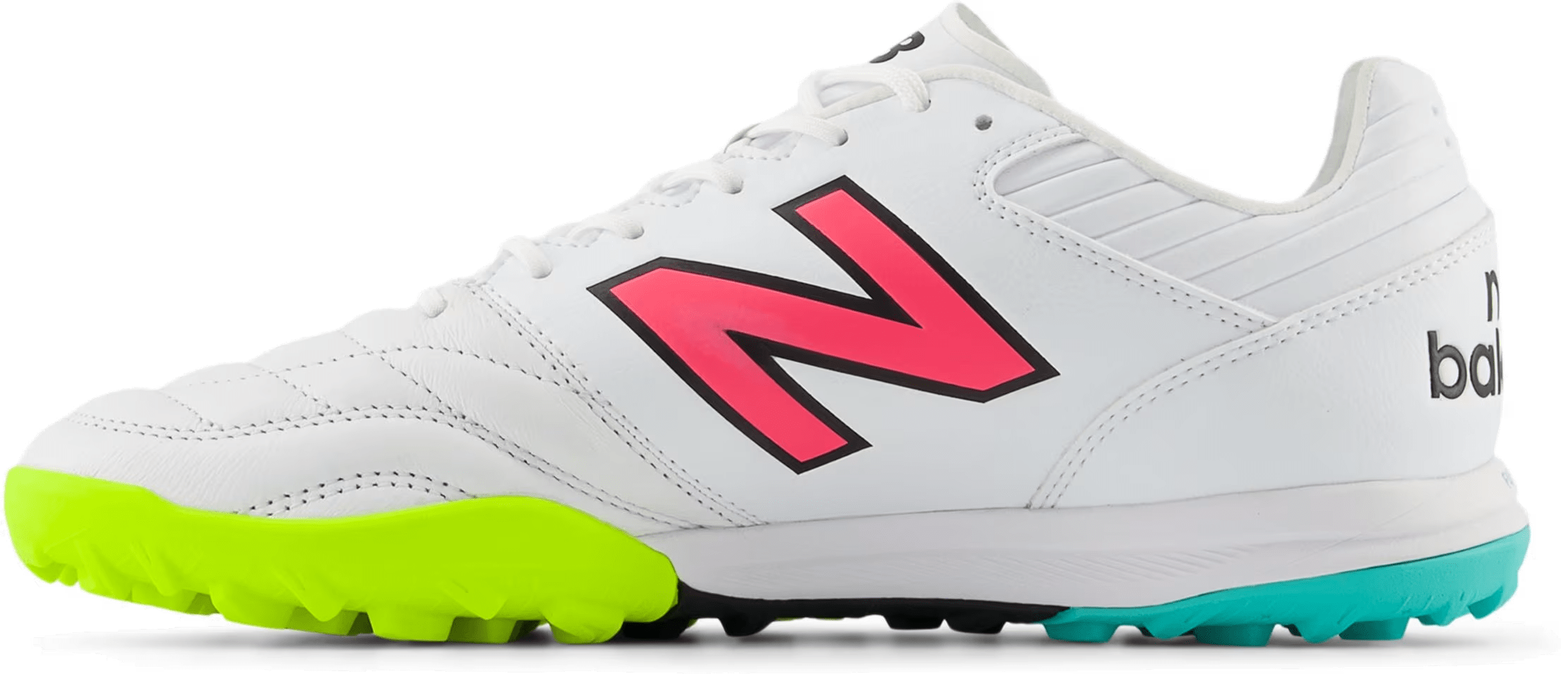 New Balance 442 Pro TF v2 White Hi-Lite Neon Pink