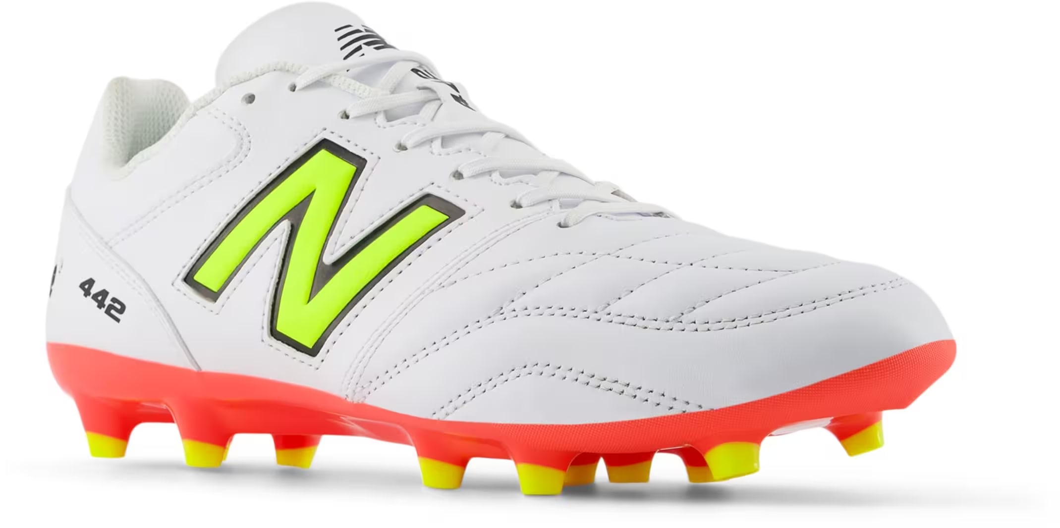 New Balance 442v2 Team FG White Energy Red Hi-lite