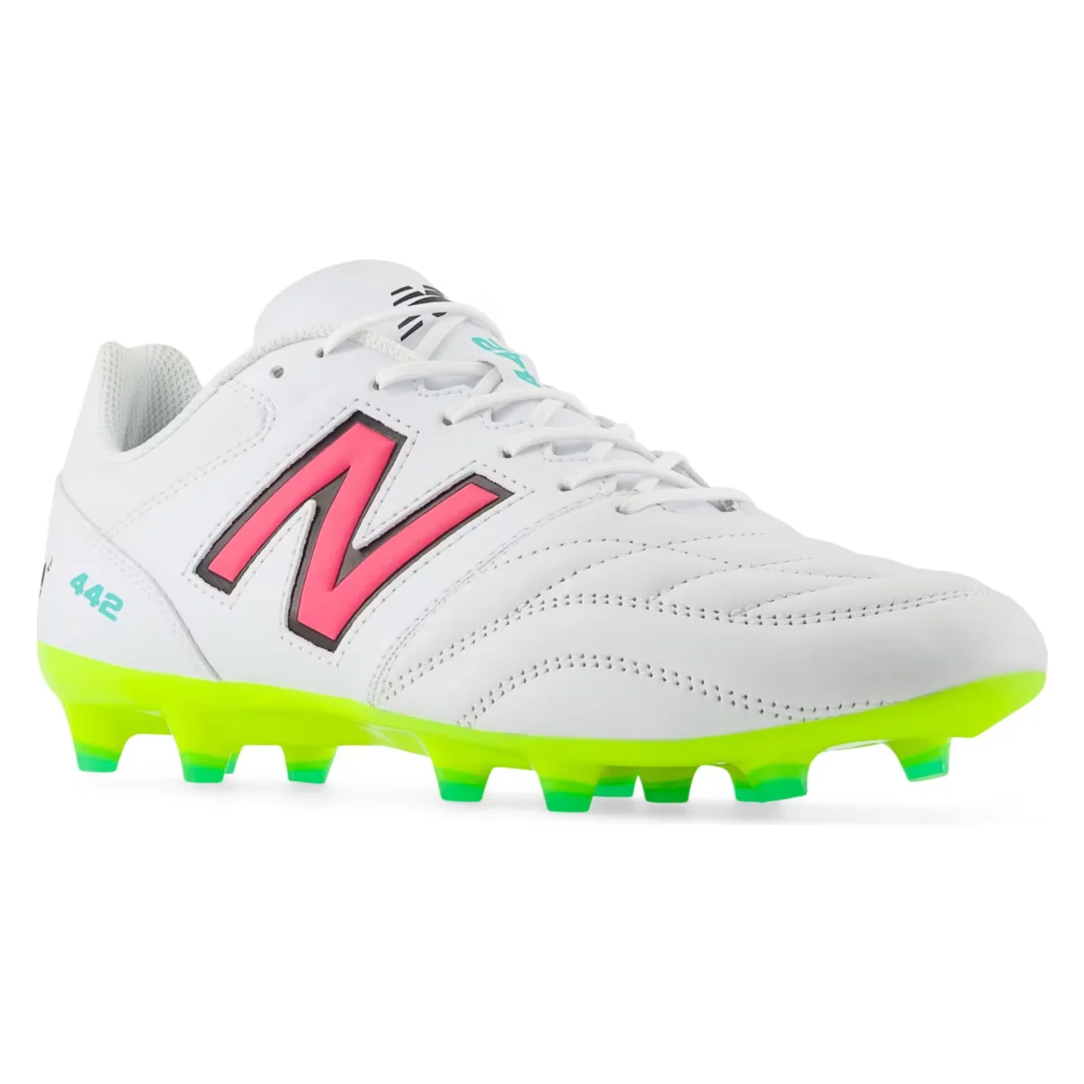 New Balance 442 v2 Team FG White Hi-Lite Neon Pink