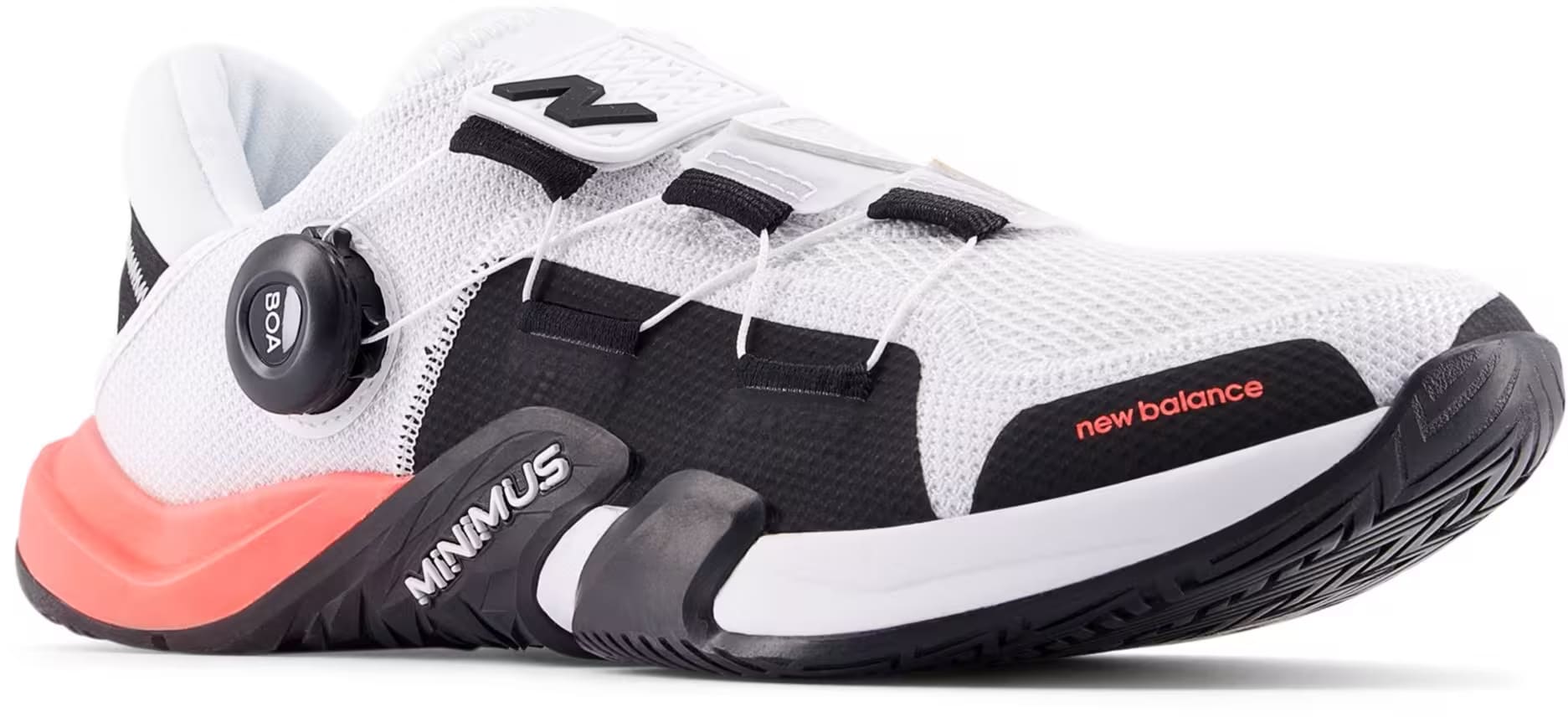 New Balance Minimus TR BOA v2 White Black Urgent Red