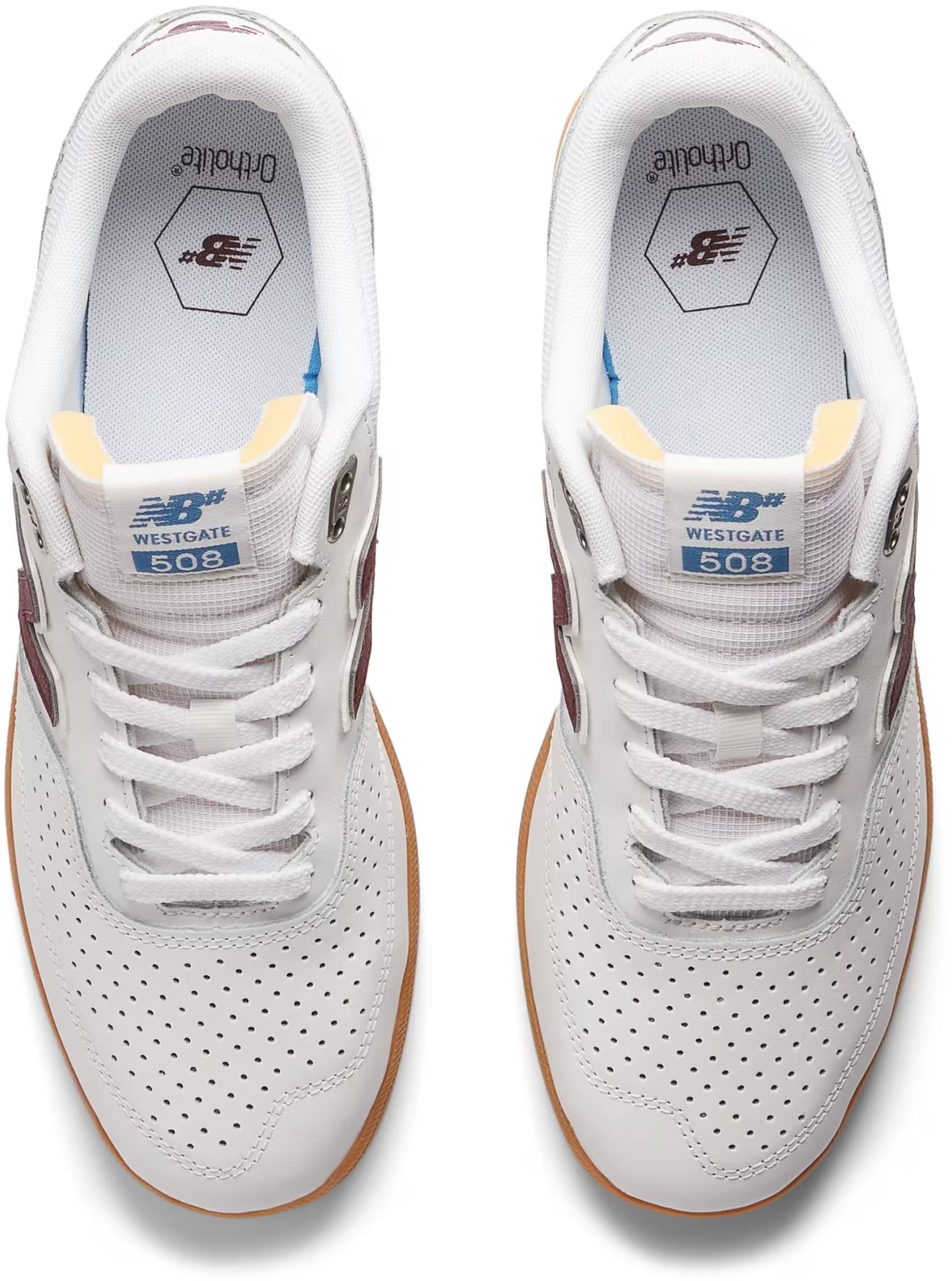 New Balance Numeric 508 Brandon Westgate White Burgundy