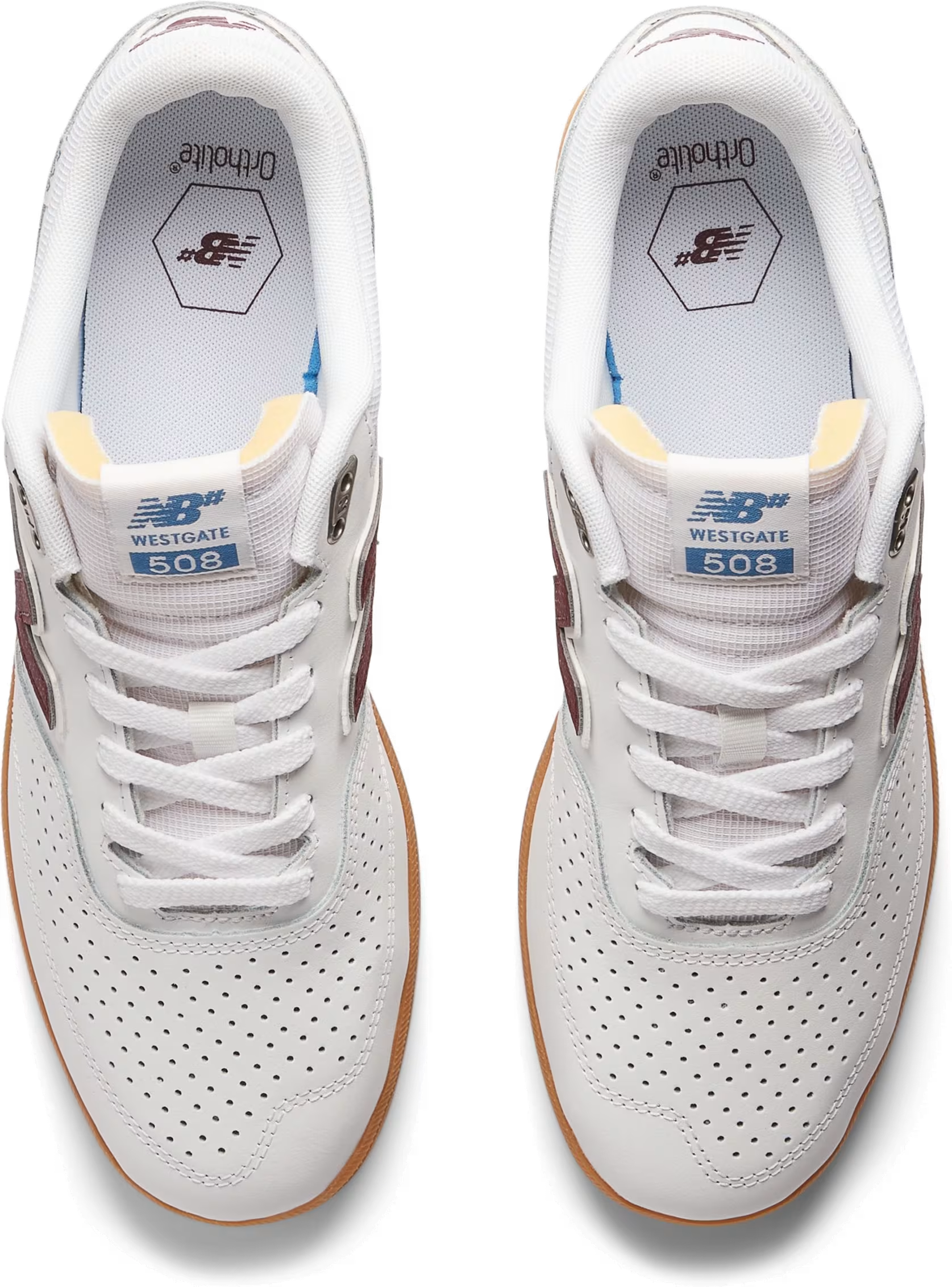 New Balance Numeric 508 Brandon Westgate White Burgundy