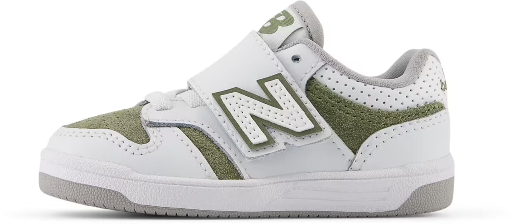 New Balance 480 Hook and Loop White Dark Olivine (TD)