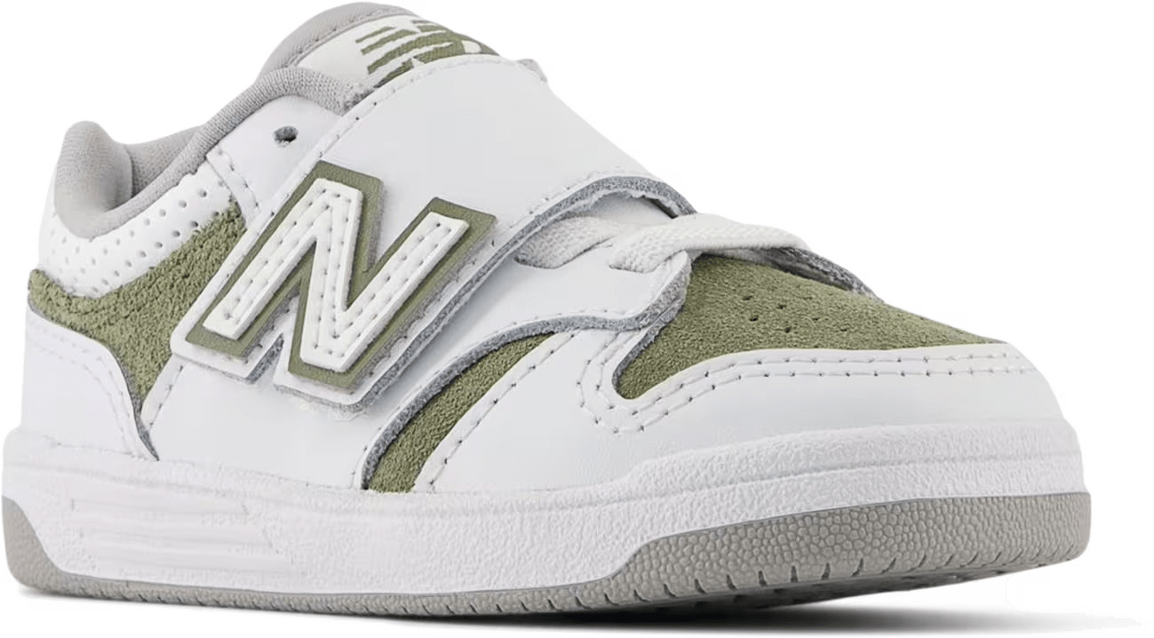 New Balance 480 Hook and Loop White Dark Olivine (TD)