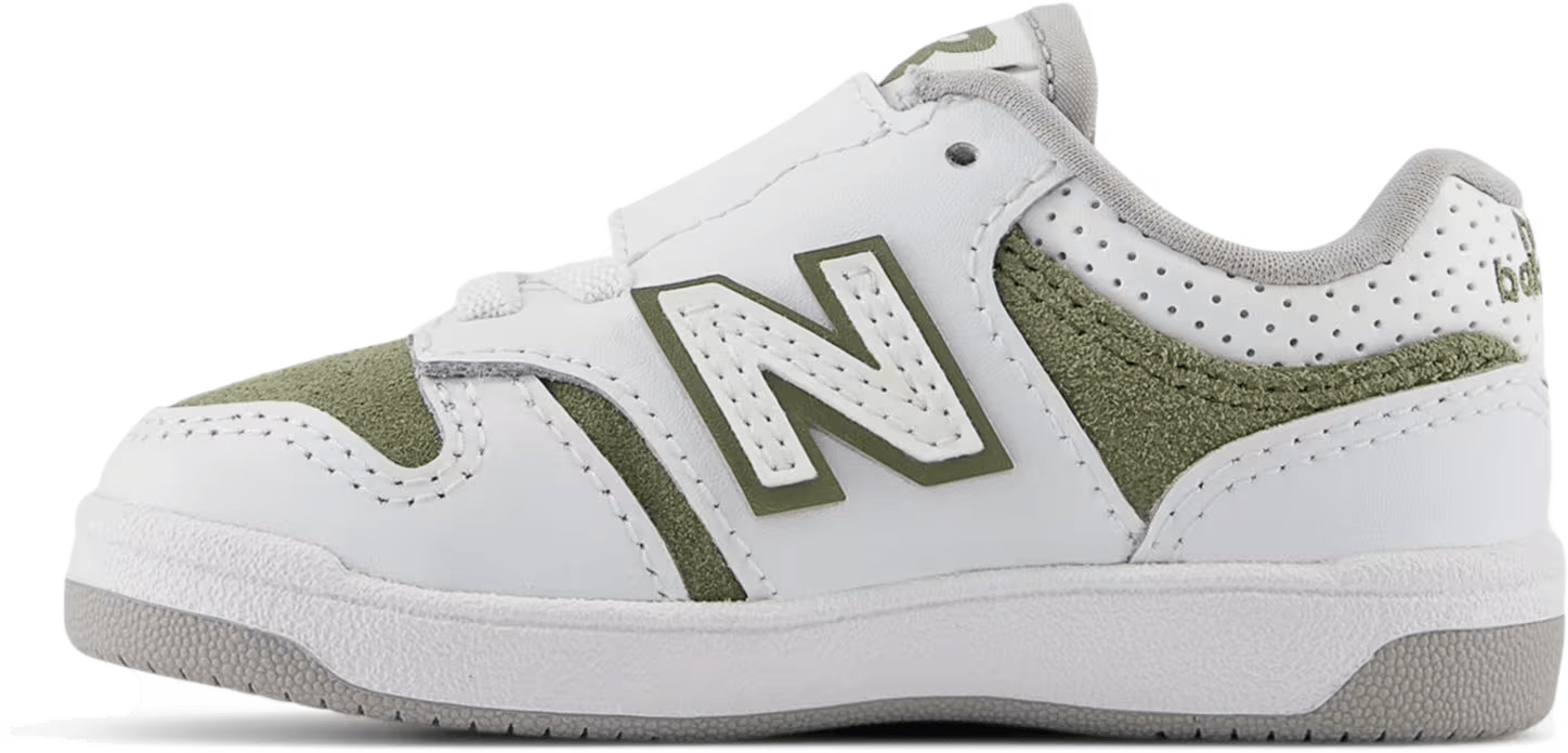 New Balance 480 Hook and Loop White Dark Olivine (TD)