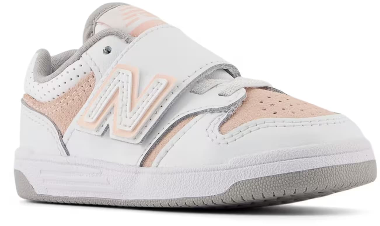 New Balance 480 Hook and Loop White Pink Haze (TD)