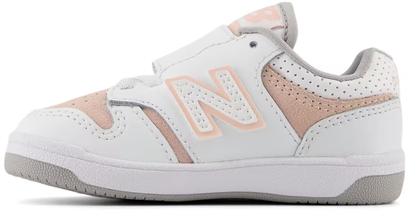 New Balance 480 Hook and Loop White Pink Haze (TD)