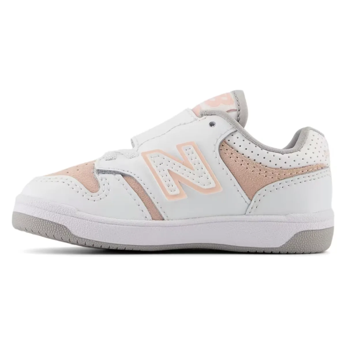 New Balance 480 Hook and Loop White Pink Haze (TD)