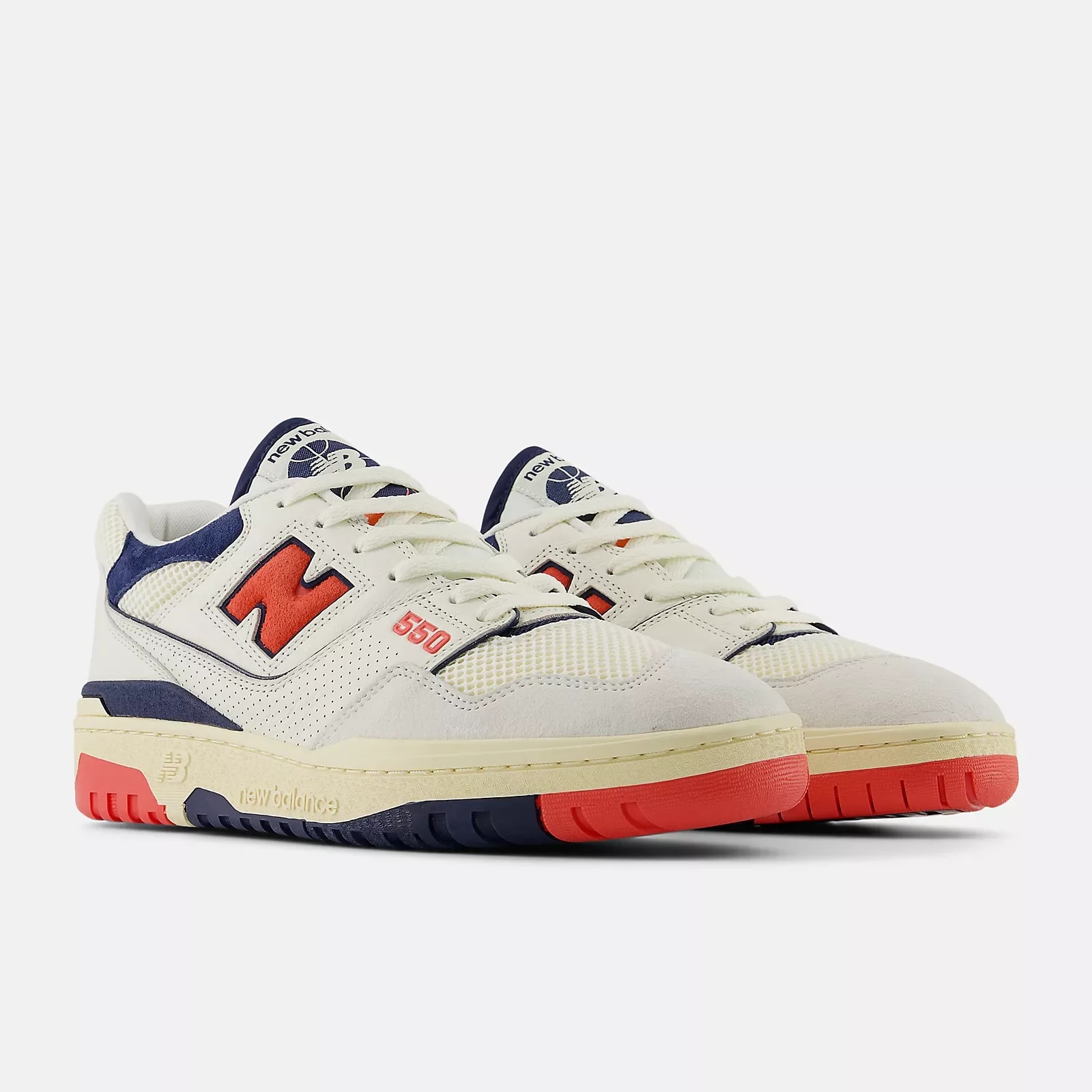 New Balance 550 "Sea Salt / Blast Red"