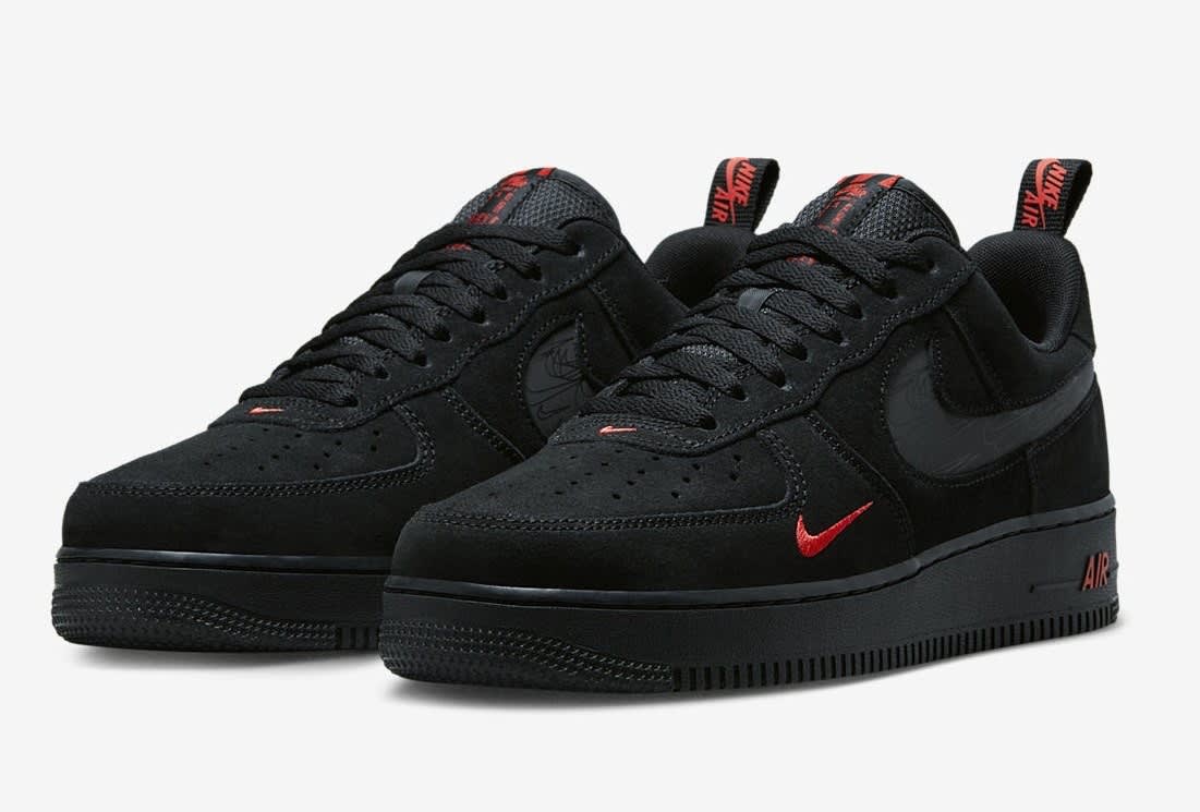 Nike Air Force 1 07 LV8 Black Light Crimson DZ4514 001