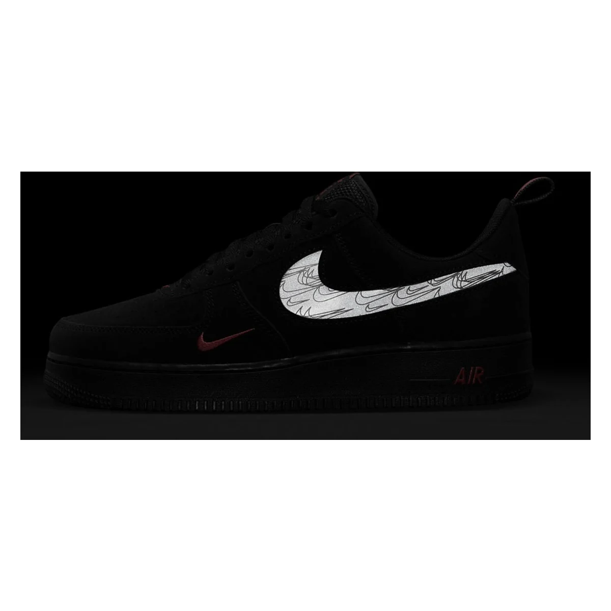 Nike Air Force 1 '07 LV8 "Black Light Crimson"