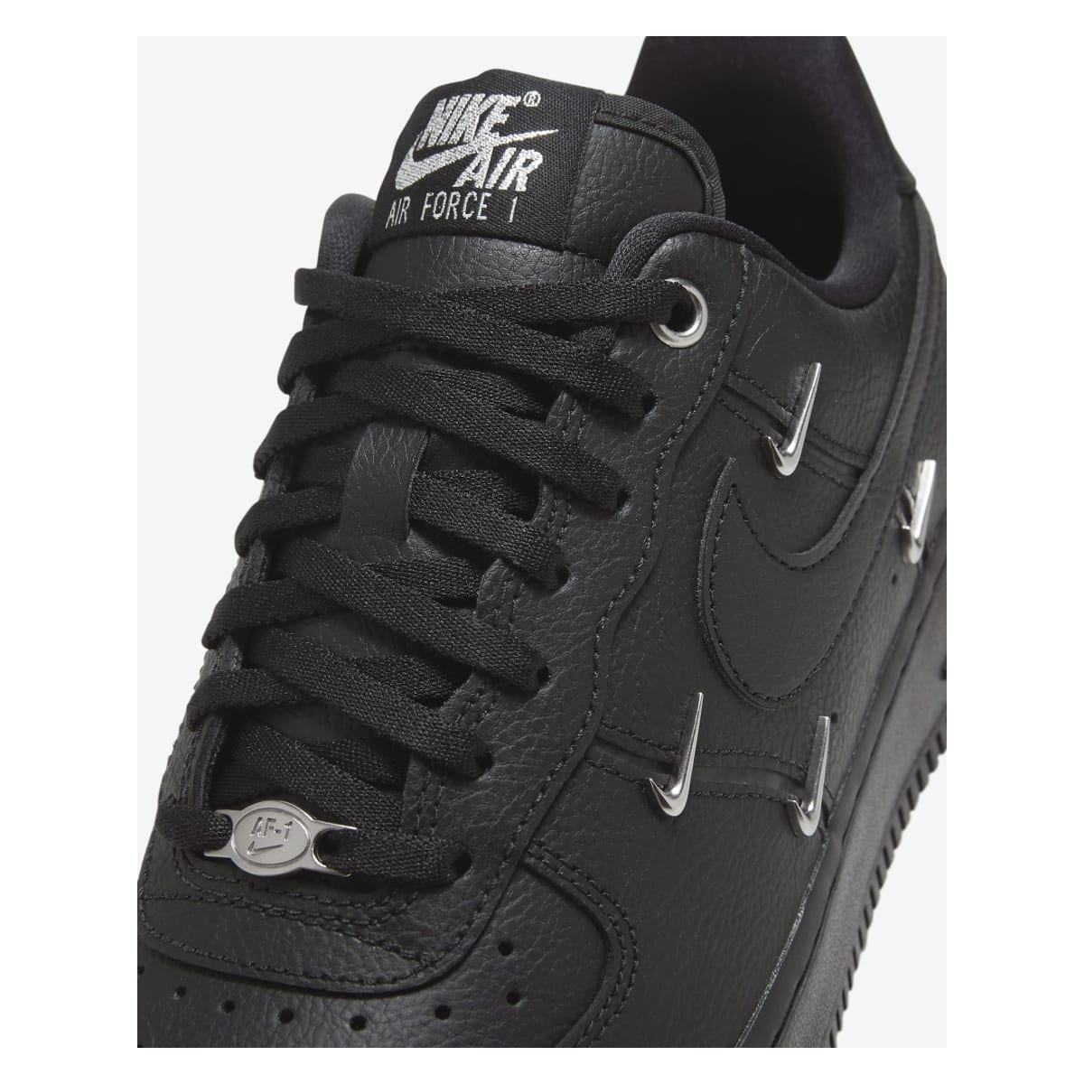 Nike Air Force 1 '07 LX Wmns "Black Silver Mini Swoosh"