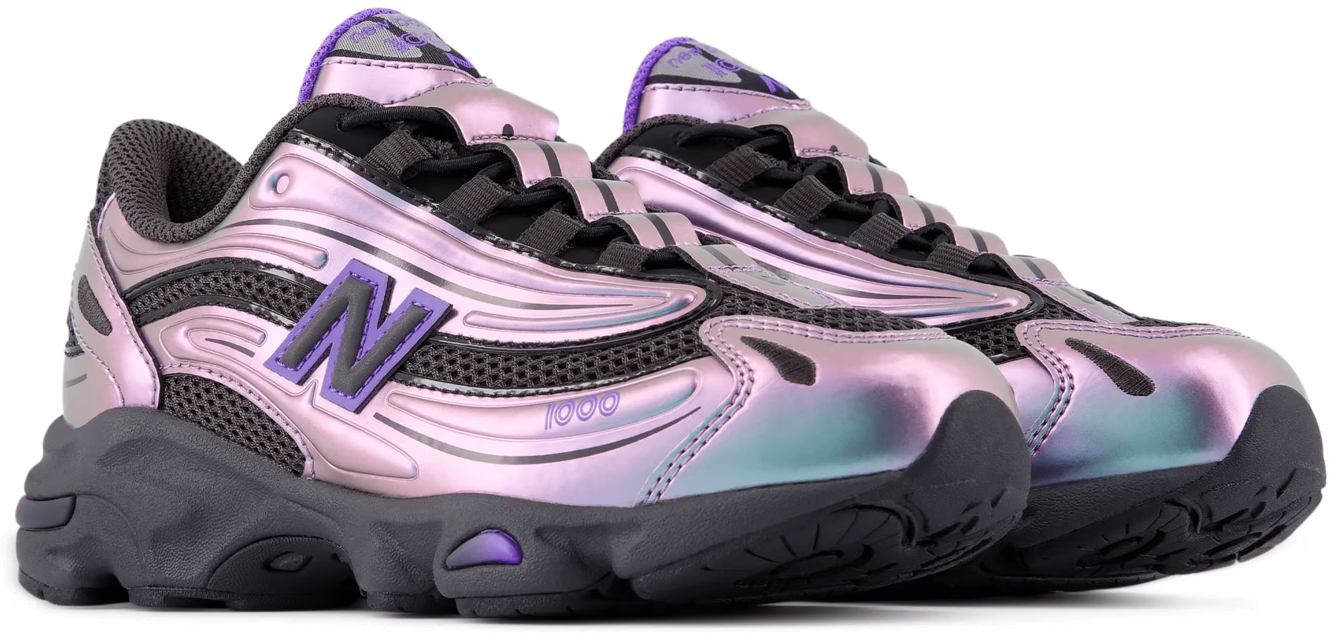 New Balance 1000 Bungee Lace PS "Faded Black Electric Indigo"