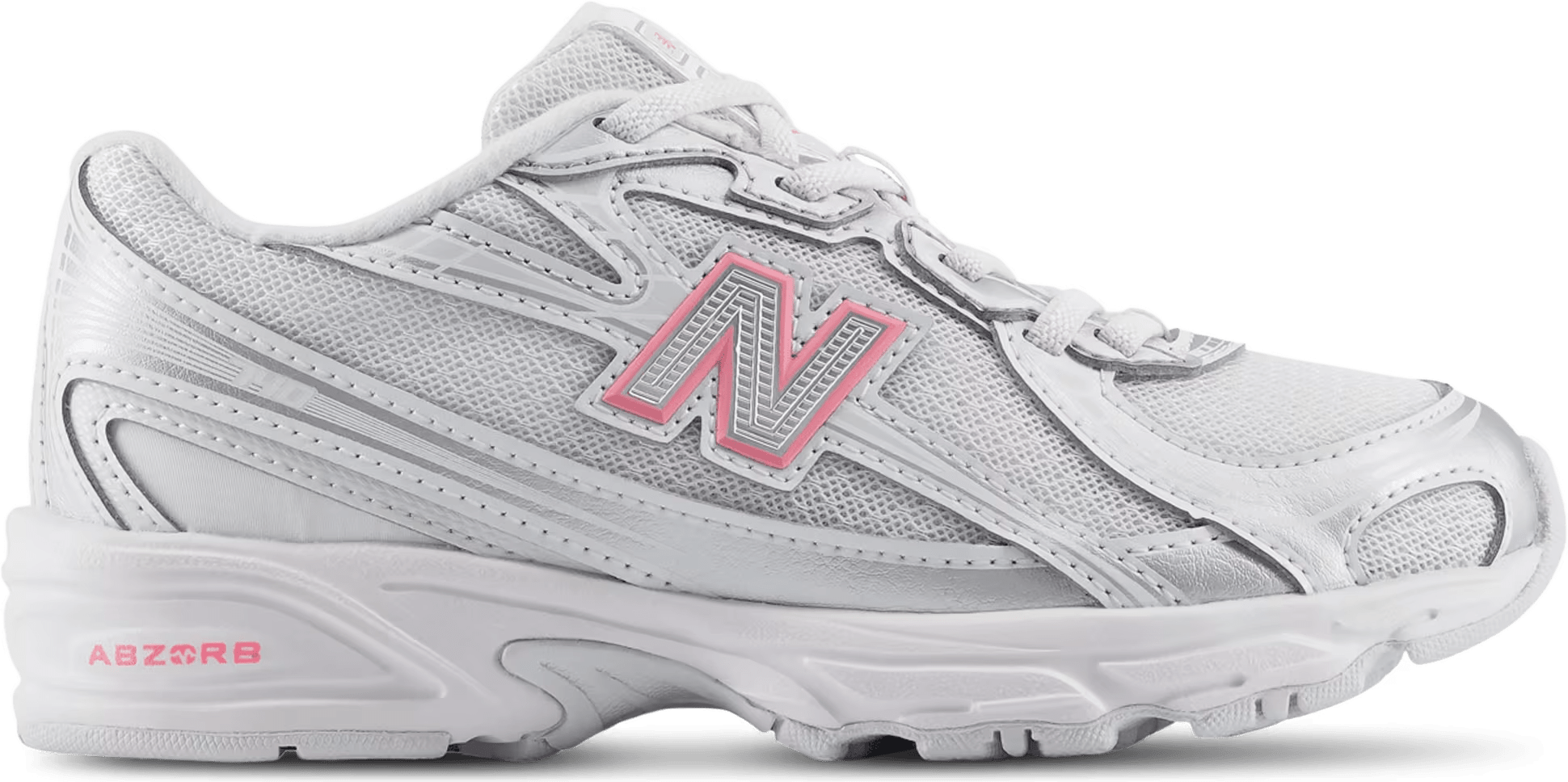 New Balance 740 Bungee Lace PS "Silver Metallic Signal Pink"