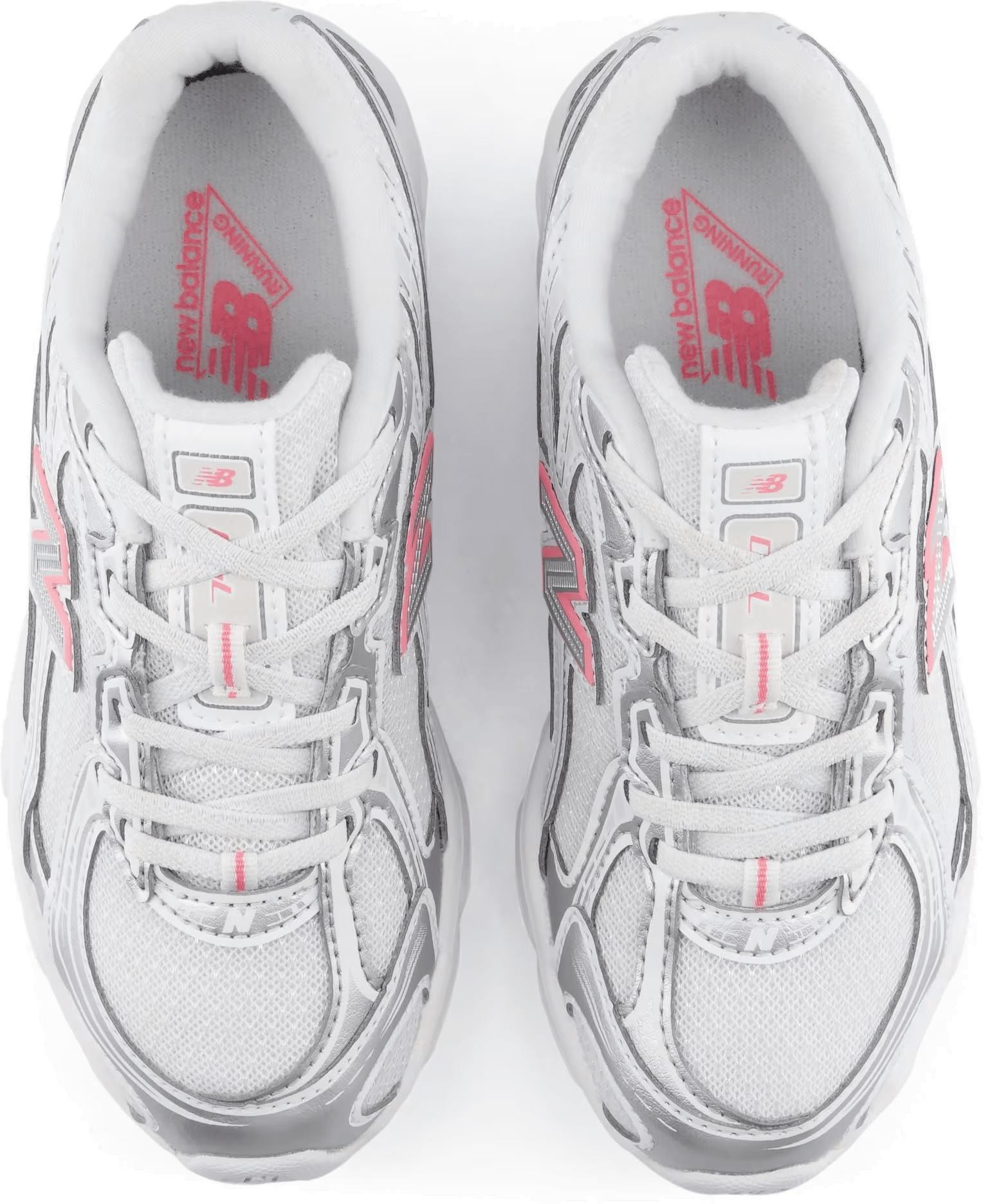 New Balance 740 Bungee Lace PS "Silver Metallic Signal Pink"