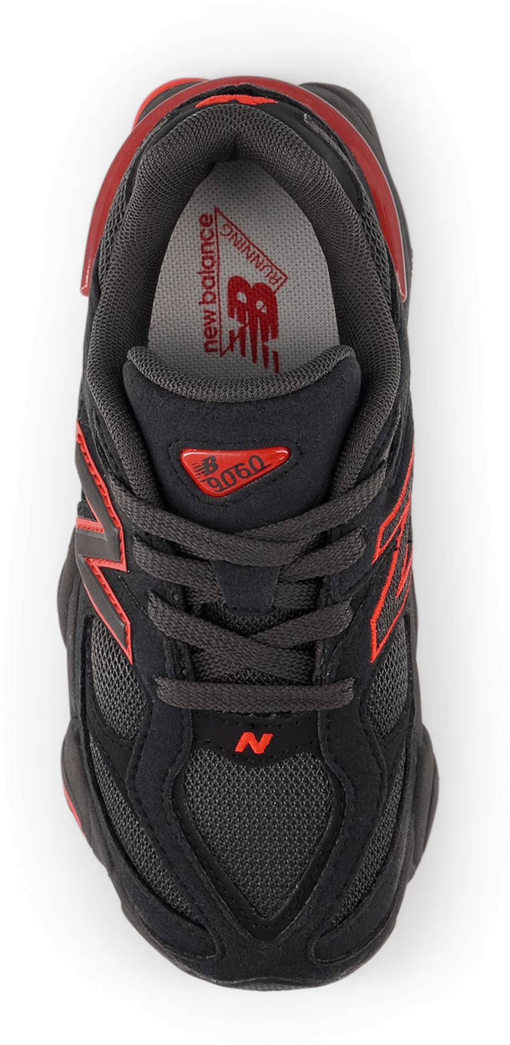 New Balance 9060 Lace Black Cement True Red (PS)