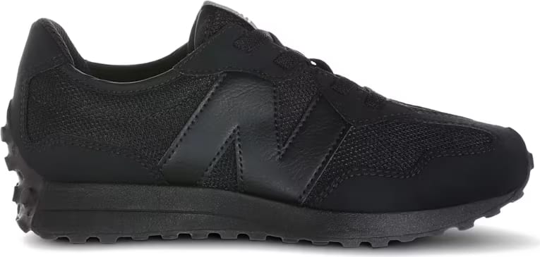 New Balance 327 Bungee Lace Triple Black (PS)