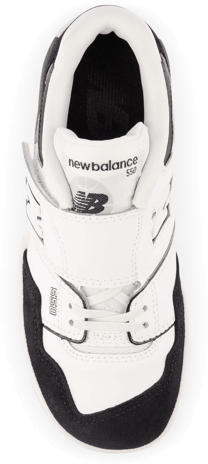 New Balance 550 Bungee Lace White Black Rain Cloud (PS)