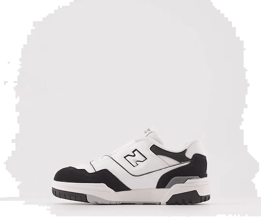 New Balance 550 Bungee Lace White Black Rain Cloud (PS)