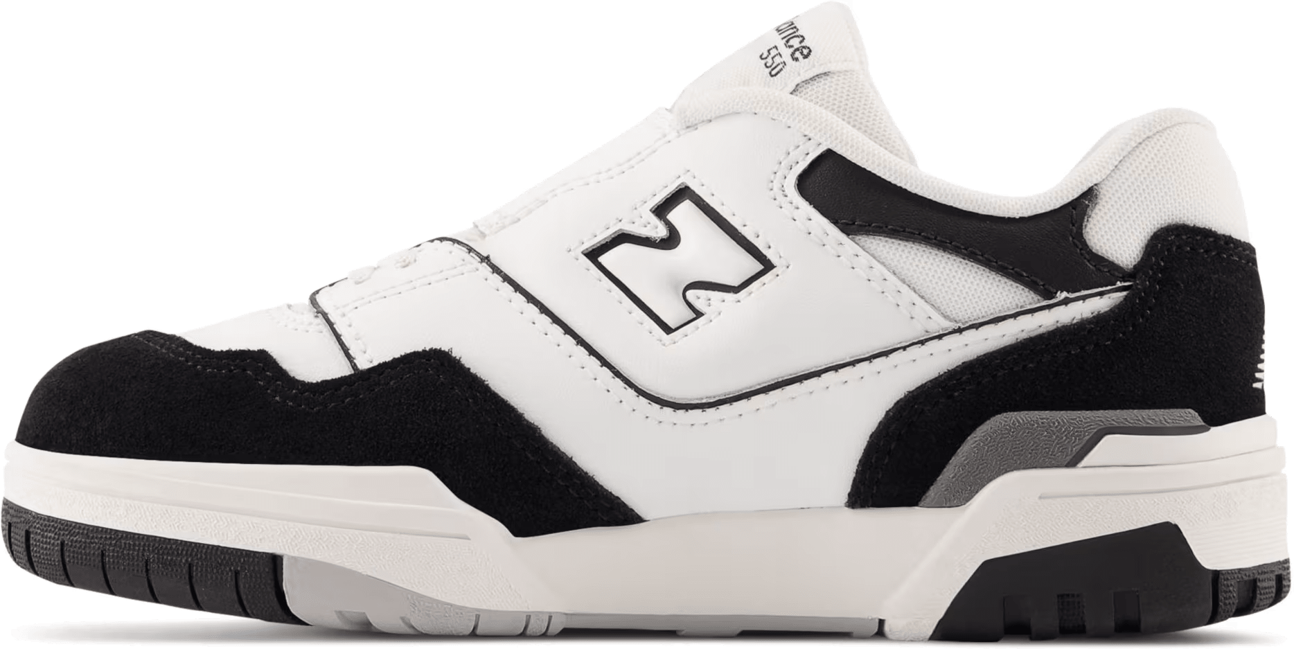 New Balance 550 Bungee Lace White Black Rain Cloud (PS)
