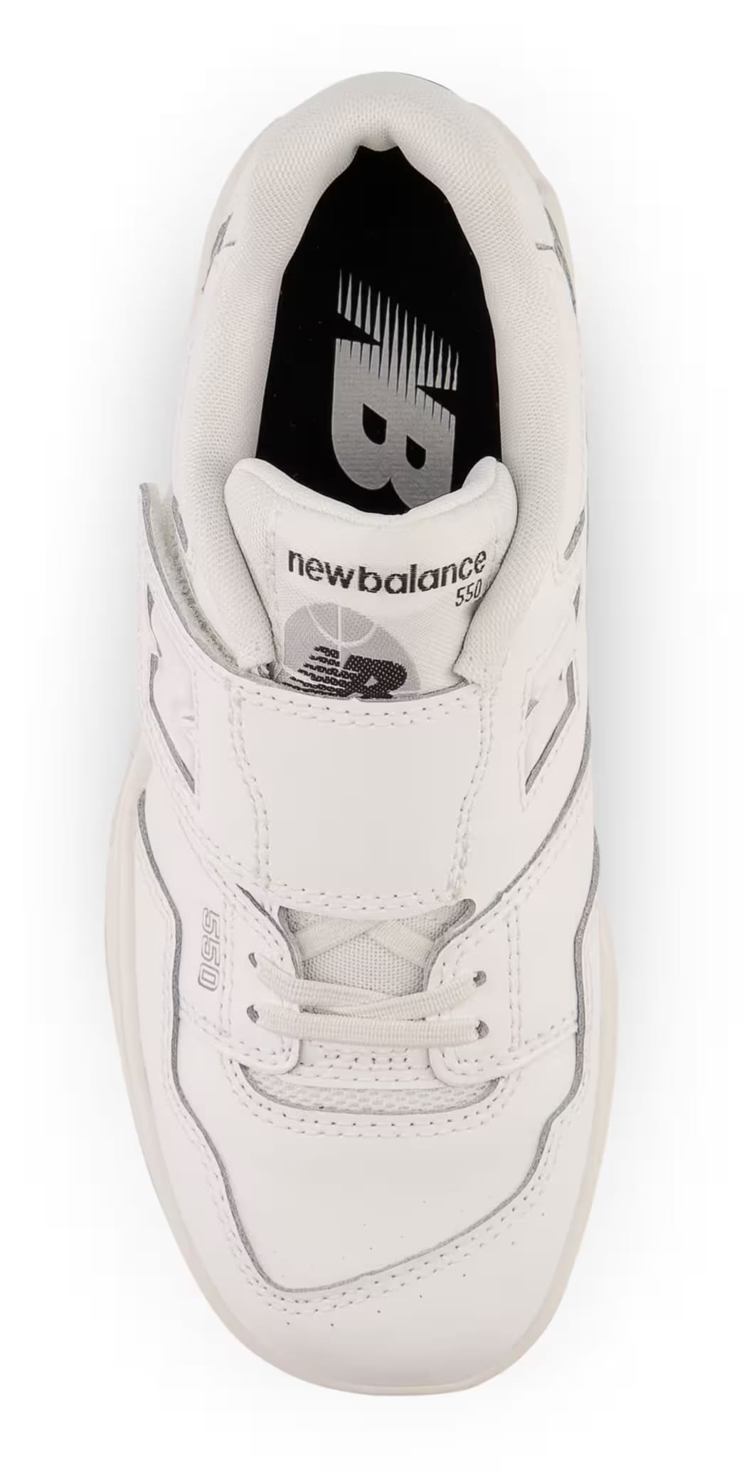 New Balance 550 Bungee Lace Top Strap White Grey