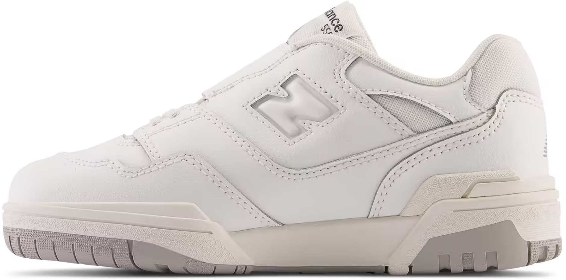 New Balance 550 Bungee Lace Top Strap White Grey