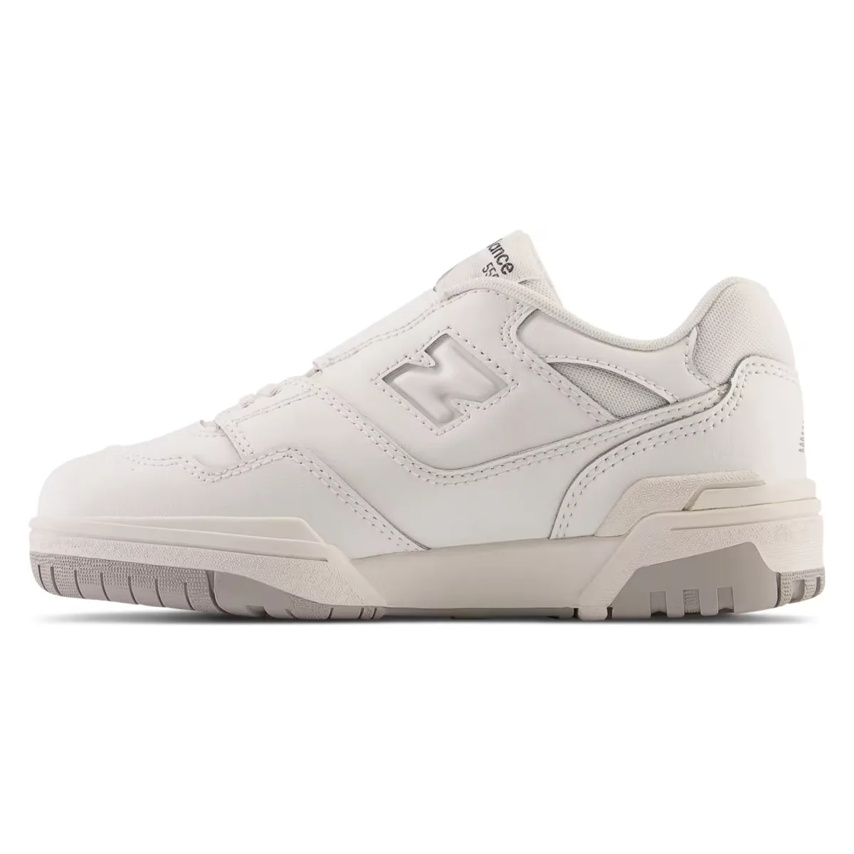 New Balance 550 Bungee Lace Top Strap White Grey