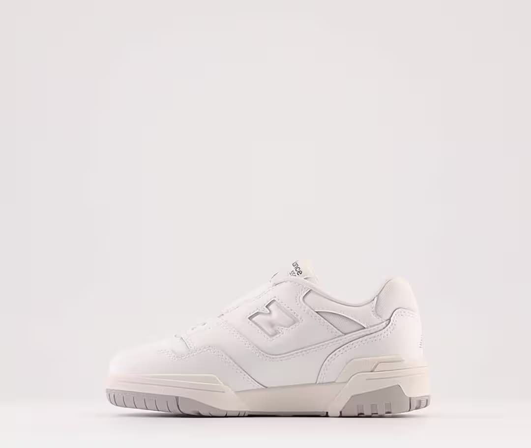 New Balance 550 Bungee Lace Top Strap White Grey