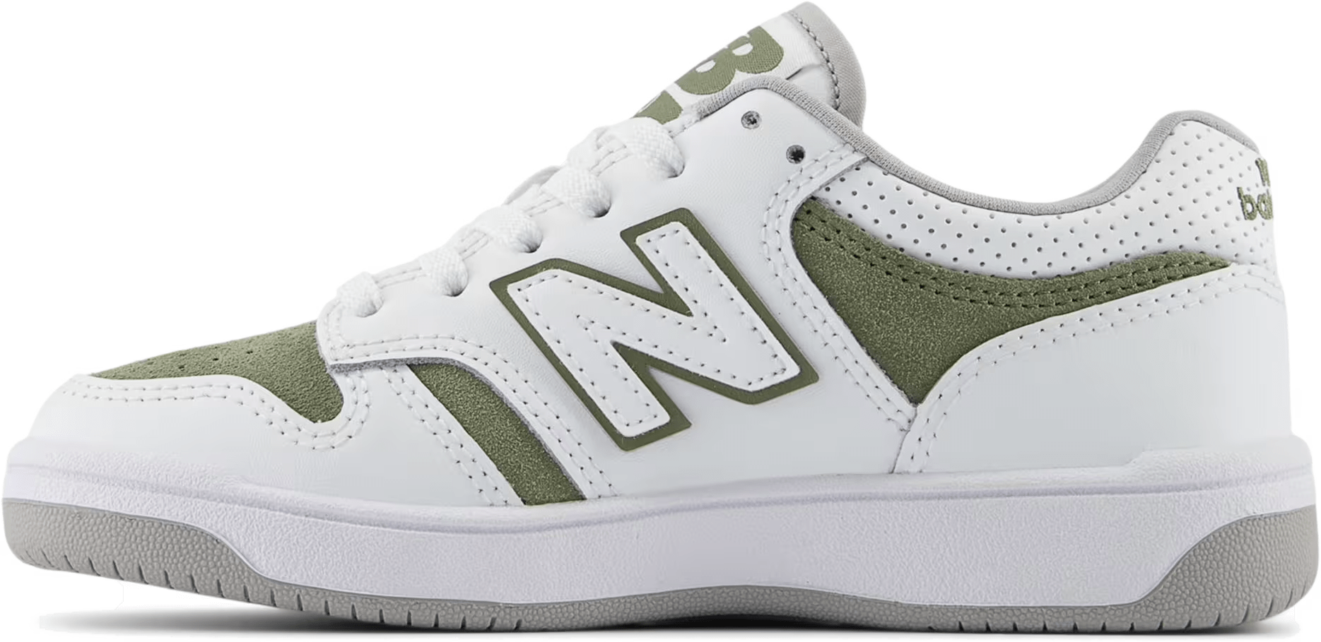 New Balance 480 White Dark Olivine (PS)