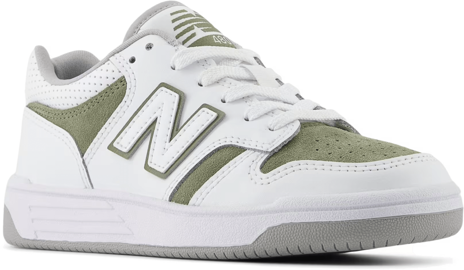 New Balance 480 White Dark Olivine (PS)