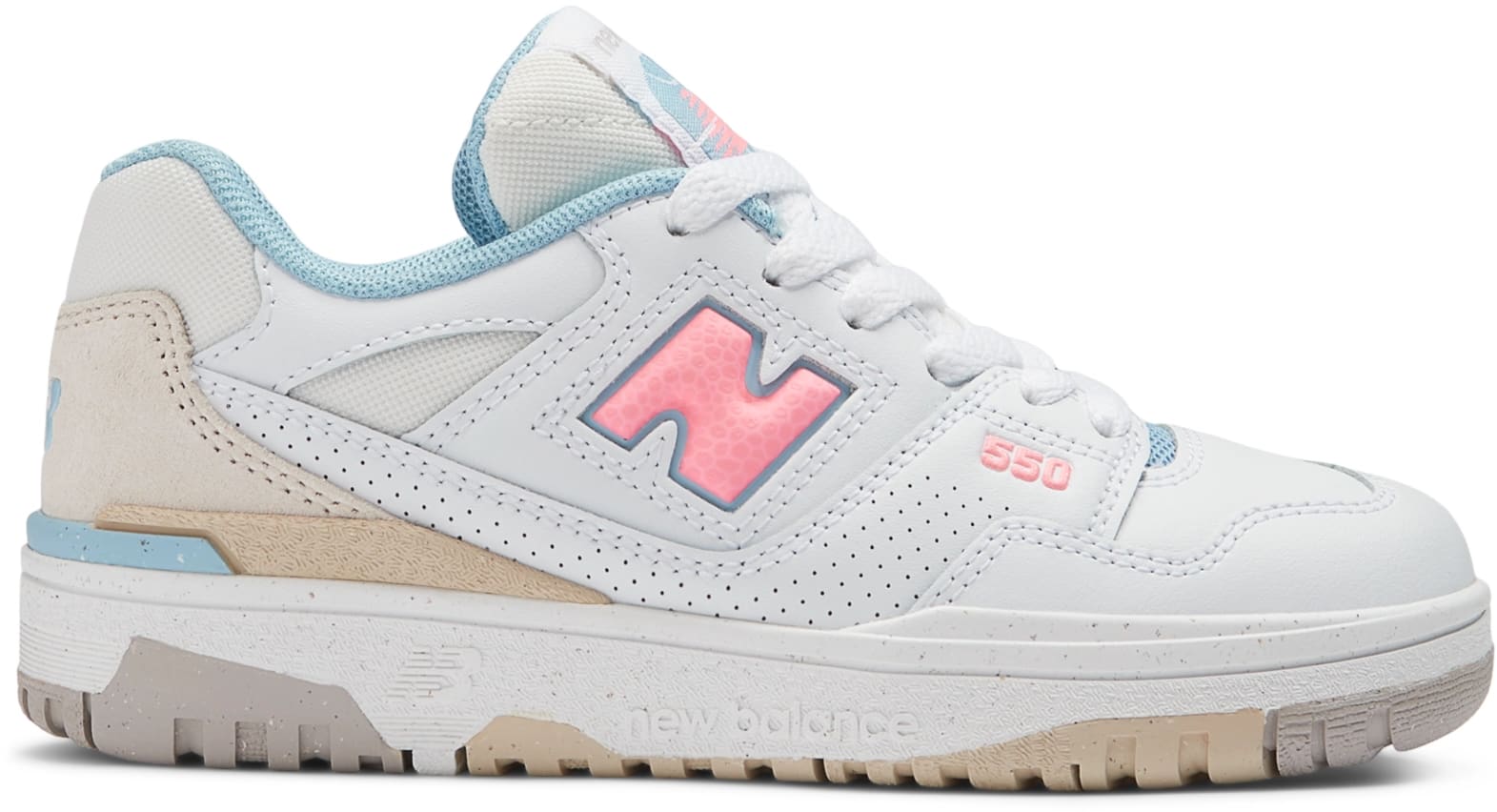 New Balance 550 White Ultra Pink (PS)