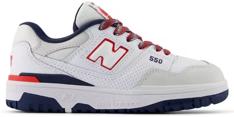 New Balance 550 White True Red Navy (PS)