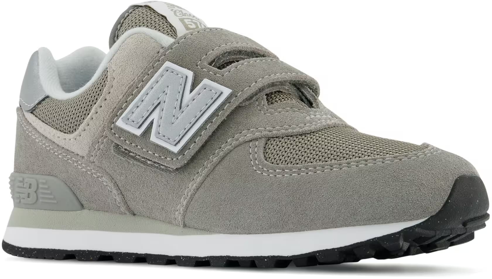 New Balance 574 Core Hook and Loop Grey White (PS)