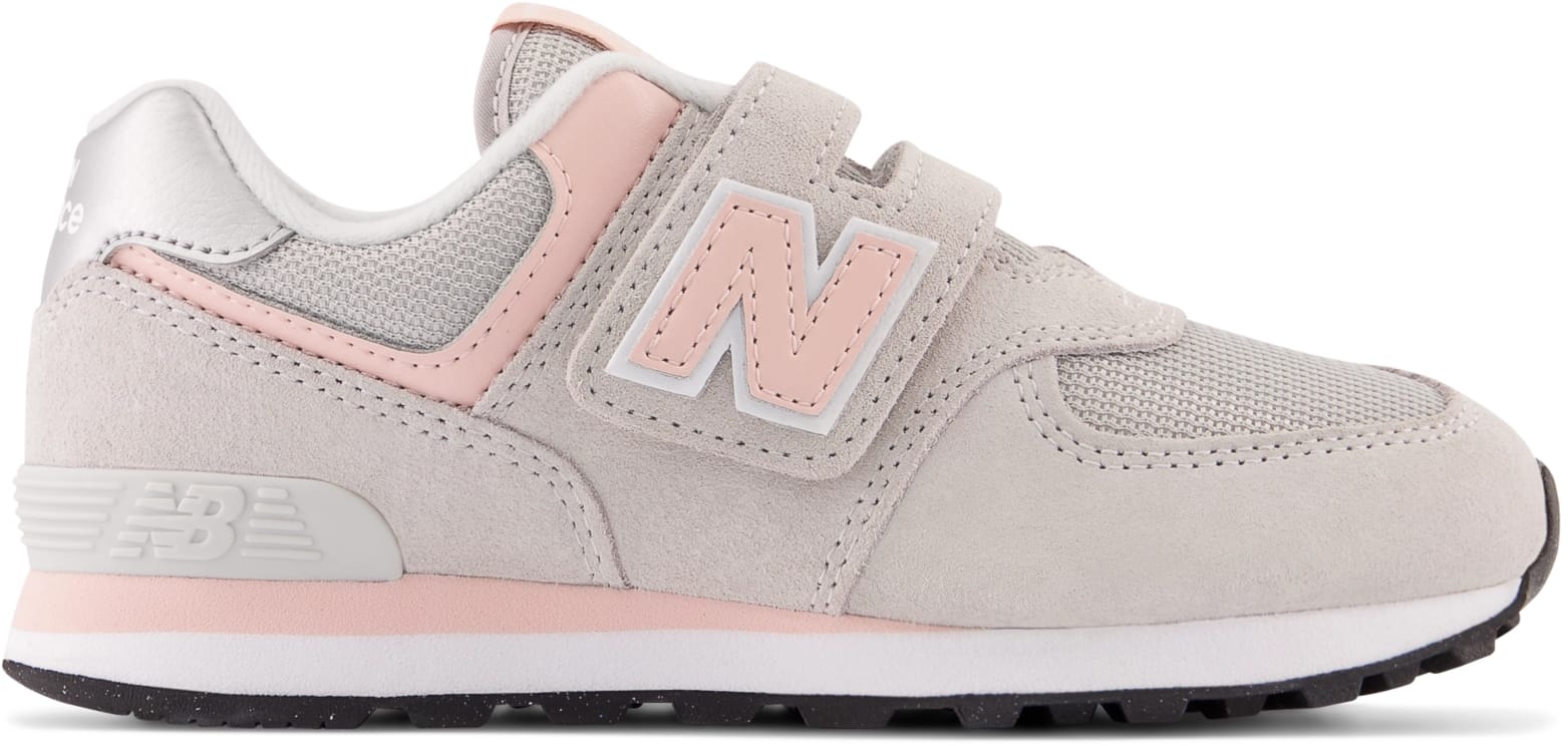 New Balance 574 Core Hook and Loop Rain Cloud Pink Haze (PS)