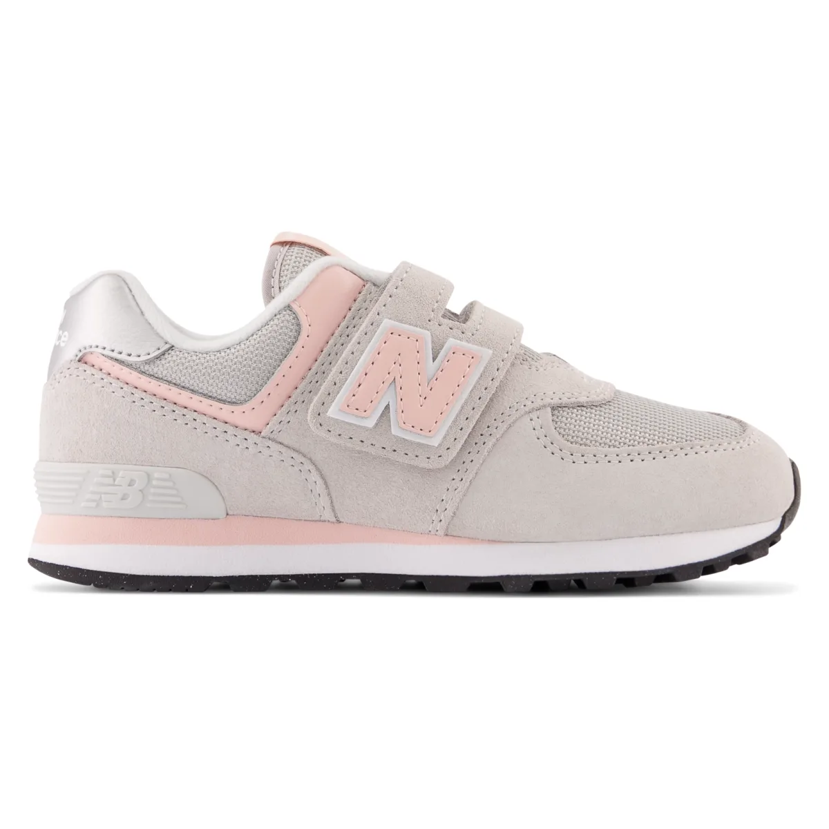 New Balance 574 Core Hook and Loop Rain Cloud Pink Haze (PS)