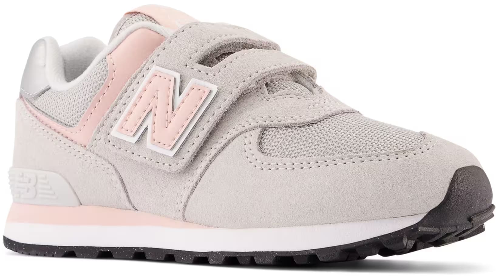 New Balance 574 Core Hook and Loop Rain Cloud Pink Haze (PS)