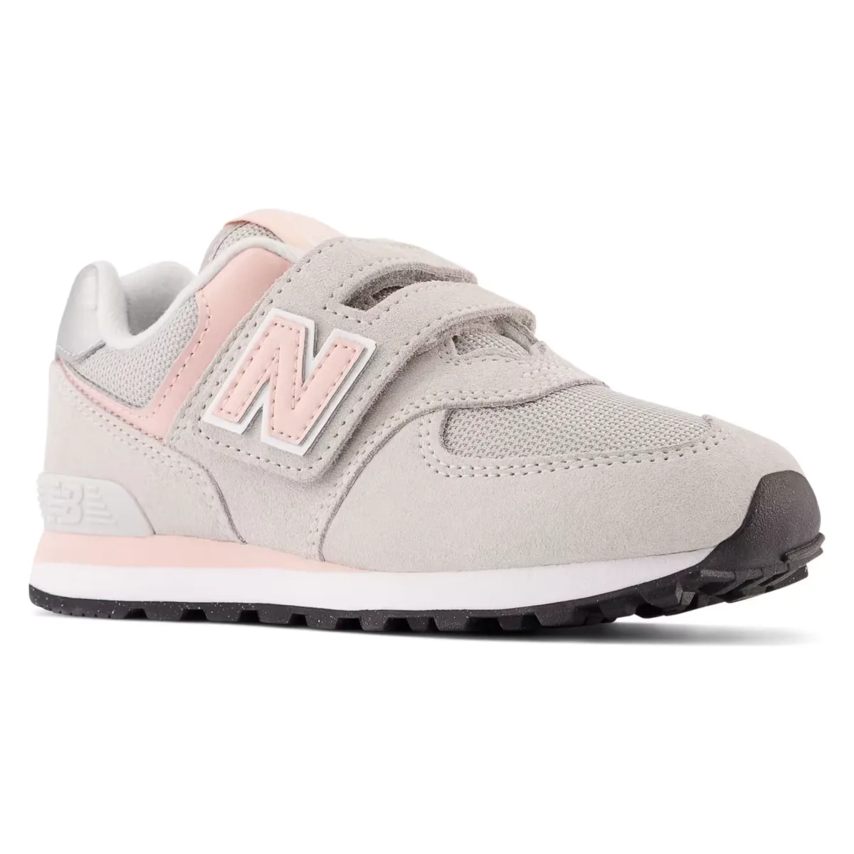 New Balance 574 Core Hook and Loop Rain Cloud Pink Haze (PS)