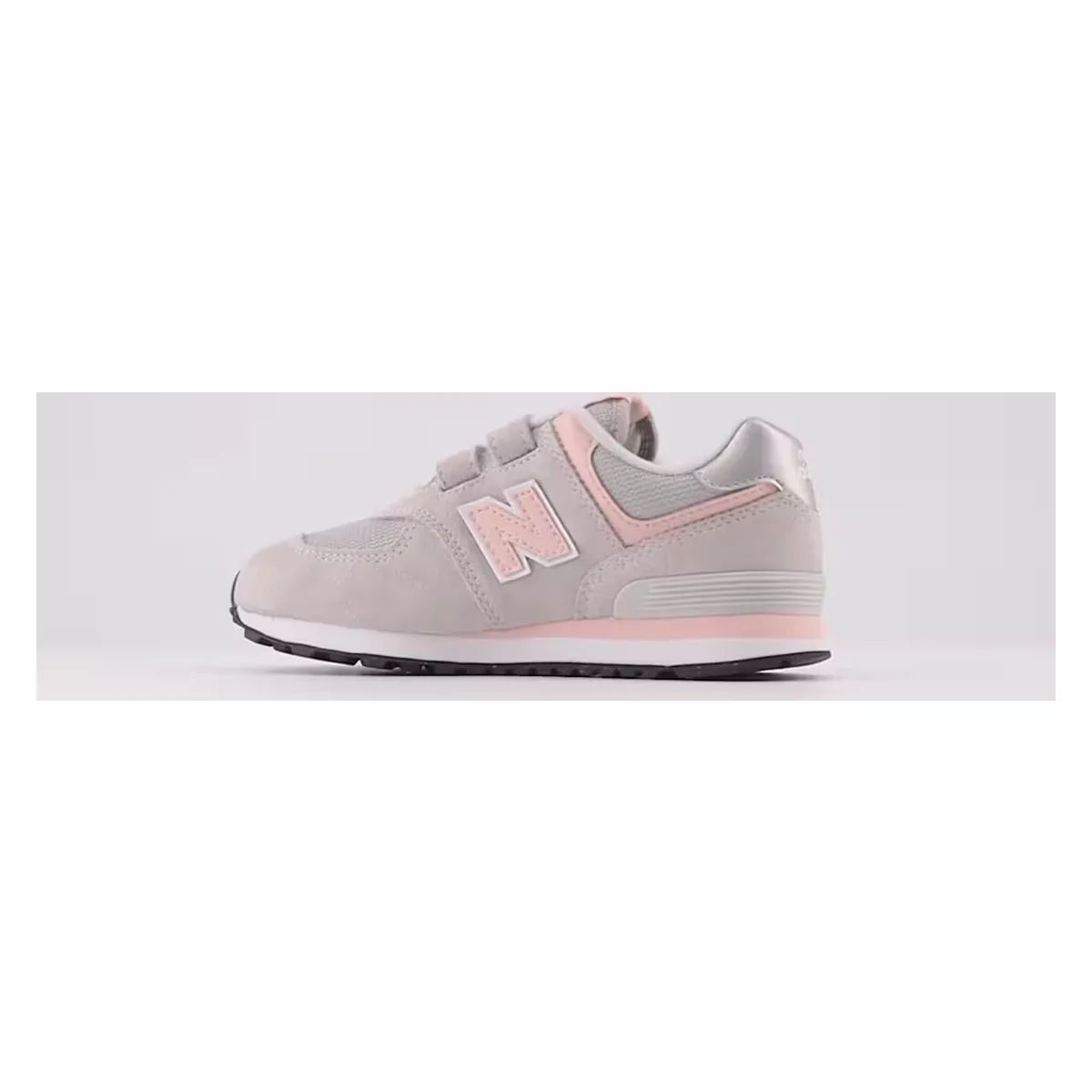 New Balance 574 Core Hook and Loop Rain Cloud Pink Haze (PS)