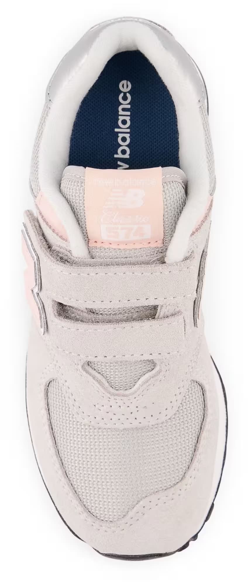 New Balance 574 Core Hook and Loop Rain Cloud Pink Haze (PS)